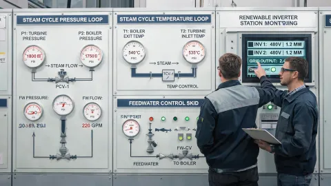 Power generation pressure and temperature loop inspection