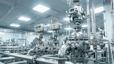 Chemical processing transmitters in hazardous area